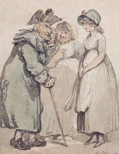 De introductie, 1800 door George Derville Rowlandson